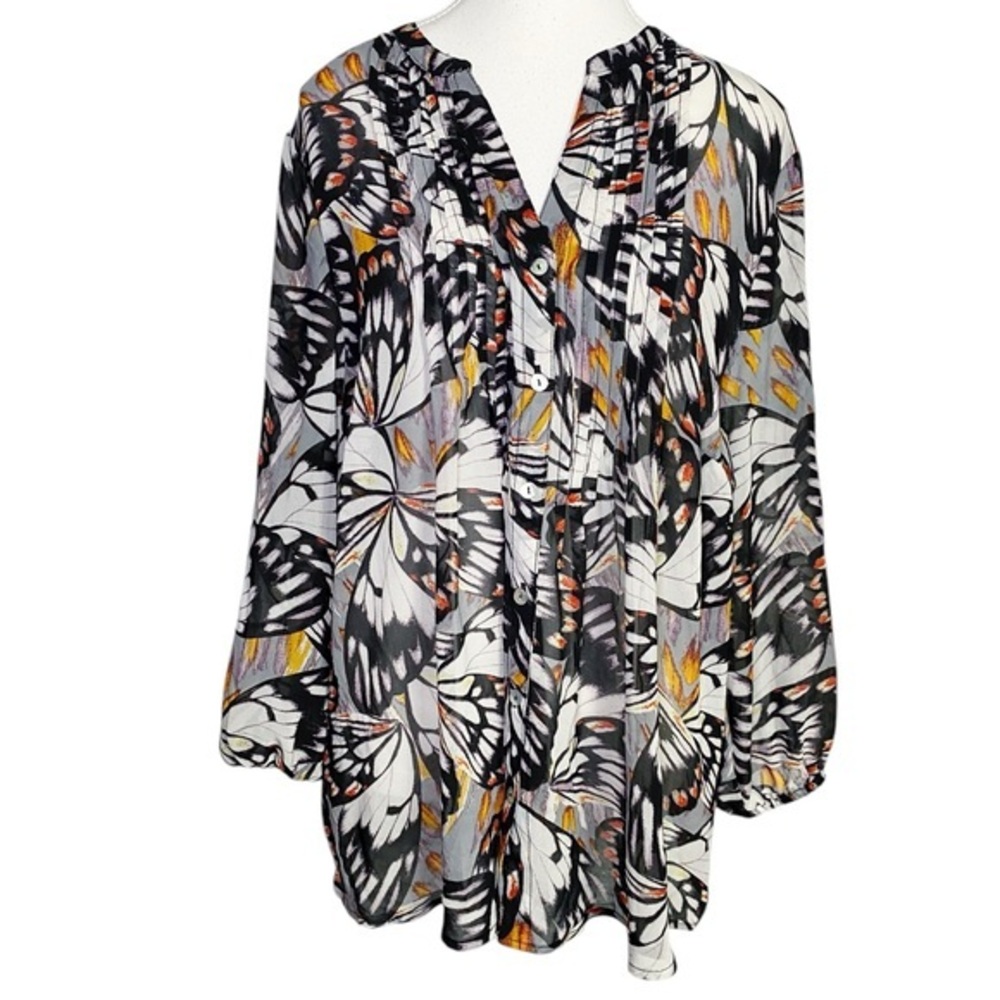 Hope Springs Butterfly Patterned Blouse